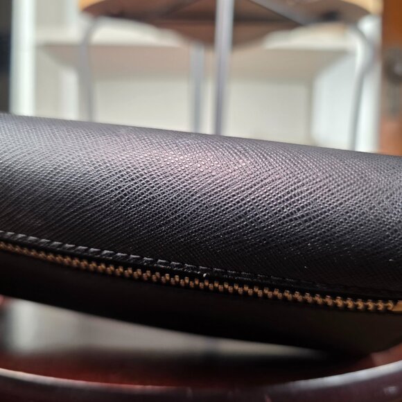 Michael Kors Womens Jet Set Travel Large Trifold Leather Wallet, Black - Picture 5 of 17